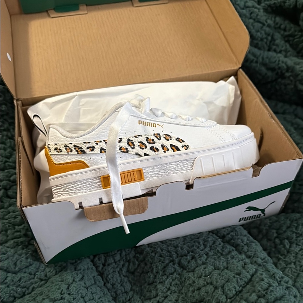 Puma Mayze Roar Leopard Print Kids Sneakers